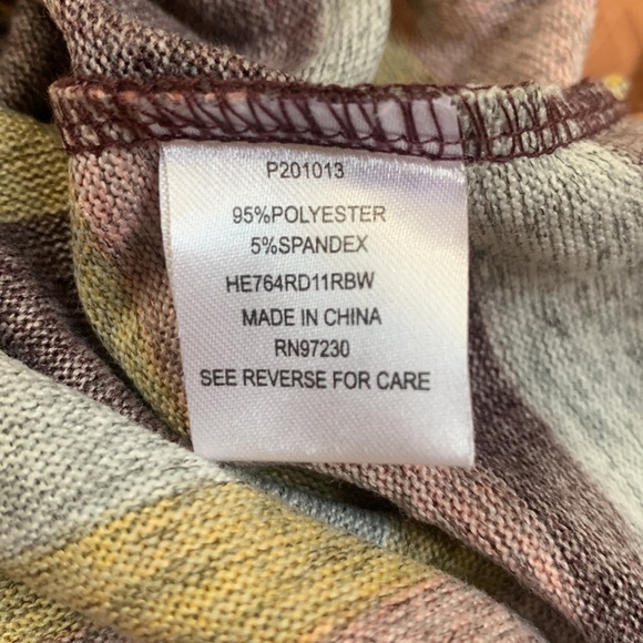 Almost Famous Purple Striped Fleece Long Sleeve Crop Top - Picture 7 of 10